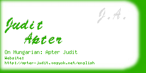 judit apter business card